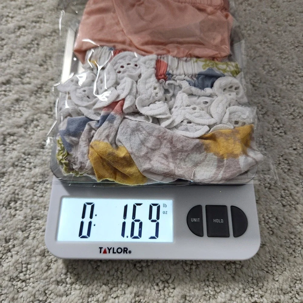 Baby Gap 100% Cotton Bloomers Diaper Covers size 18-24M Peach Floral Ruffle